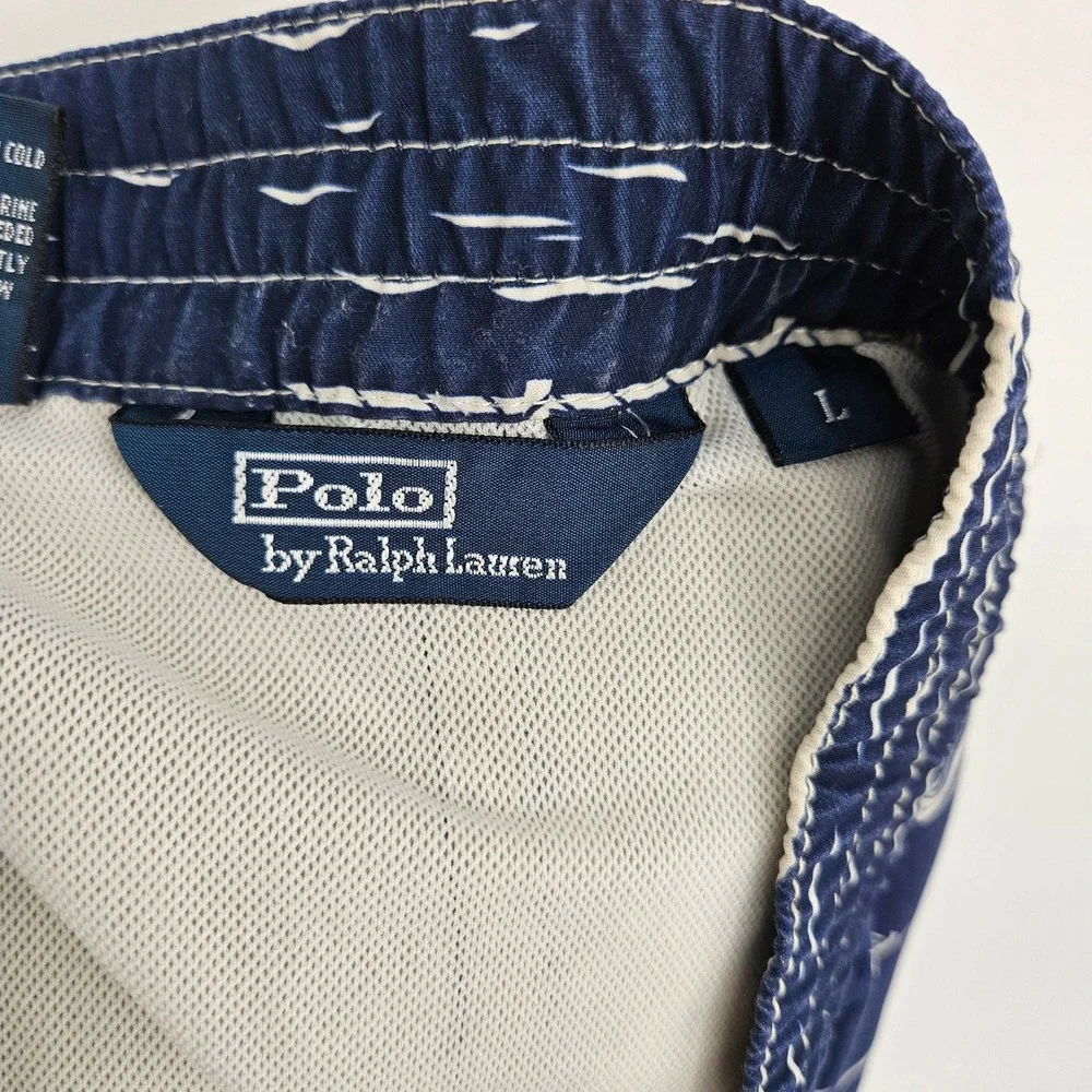 Polo Ralph Lauren Board Shorts‎ Mens Large Blue Sails AOP Summer Liner Beach